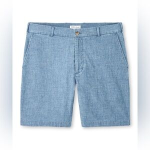 Peter Millar Chambray Indigo Shorts Size 46R NWT
